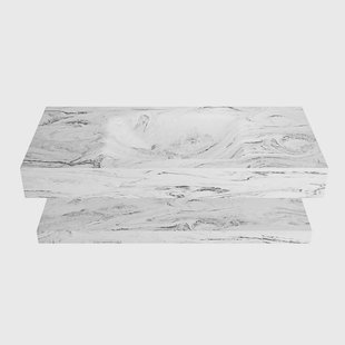 MONDIAZ ALAN-DLUX 100cm planchet Glace. Vrijhangende wastafel CLOUD midden zonder kraangat, kleur Glace.