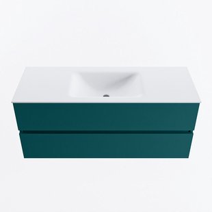 MONDIAZ VICA 120cm badmeubel onderkast Smag 2 lades. Wastafel CLOUD midden 1 kraangat, kleur Talc.