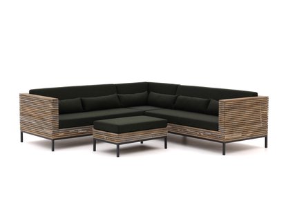 ROUGH-D hoek loungeset 4-delig - Laagste prijsgarantie!