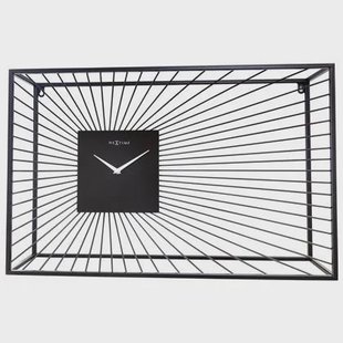 NeXtime - Grote Wandklok 70x45x15cm-Stil-Zwart-Metaal-NeXtime Vasco