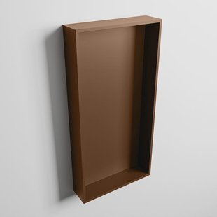 MONDIAZ EASY Nis 59,5x29,5cm in solid surface kleur Rust | Rust. 1 vak geschikt voor in- of opbouw