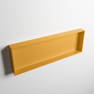 MONDIAZ EASY Nis 89,5x29,5cm in solid surface kleur Ocher | Ocher. 1 vak geschikt voor in- of opbouw