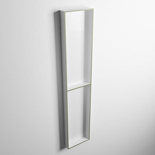 MONDIAZ EASY Nis 89,5x29,5cm in solid surface kleur Army | Talc. 2 vakken geschikt voor in- of opbouw