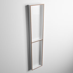 MONDIAZ EASY Nis 89,5x29,5cm in solid surface kleur Rust | Talc. 2 vakken geschikt voor in- of opbouw