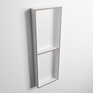 MONDIAZ EASY Nis 149,5x29,5cm in solid surface kleur Smoke | Talc. 2 vakken geschikt voor in- of opbouw