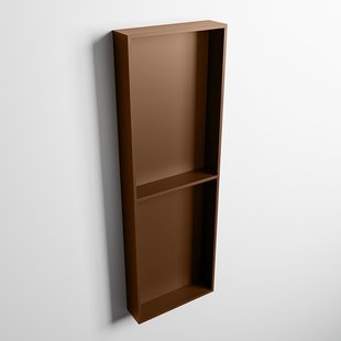 MONDIAZ EASY Nis 149,5x29,5cm in solid surface kleur Rust | Rust. 2 vakken geschikt voor in- of opbouw