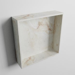 MONDIAZ EASY Nis 29,5x29,5cm in solid surface kleur Frappe. 1 vak geschikt voor in- of opbouw