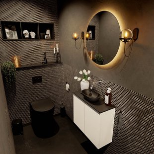 MONDIAZ FOWY toiletmeubel 60cm kleur talc. Waskom positie midden kleur urban | urban. Zonder kraangat