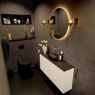 MONDIAZ FOWY toiletmeubel 100cm kleur talc. Waskom positie midden kleur urban | urban. Zonder kraangat