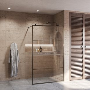 BWS Inloopdouche Frame Gunmetal 70x200 | Nano Anti-Kalk | Raster Inloopdouche BWS Inloopdouche Frame Gunmetal 70x200 | Nano Anti-Kalk | Raster Inloopdouche