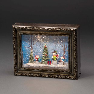 Konstsmide Christmas LED sfeerlamp fotolijst met sneeuwpoppen