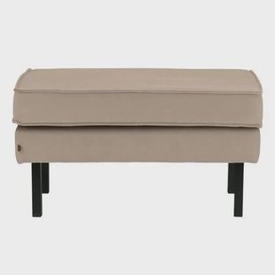 WOOOD Rodeo Hocker Op Poten - Velvet - Khaki - 45x84x54