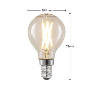 Arcchio LED filament lamp E14 4W druppel dimbaar per 3 Arcchio LED filament lamp E14 4W druppel dimbaar per 3