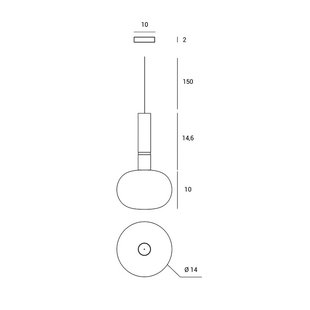 miloox by Sforzin Hanglamp Mose, 1-lamp, hoogte 25 cm, koper