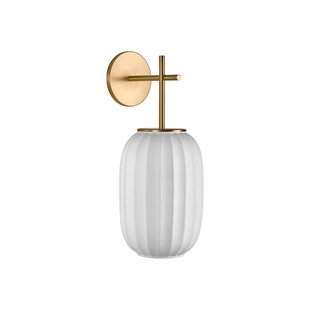 Carpyen Wandlamp Mei, kap hoog ovaal, structuur goud Carpyen Wandlamp Mei, kap hoog ovaal, structuur goud