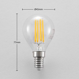 Arcchio LED lamp E14 P45, 4W, helder, 2.700K, dimbaar, set van 3 Arcchio LED lamp E14 P45, 4W, helder, 2.700K, dimbaar, set van 3