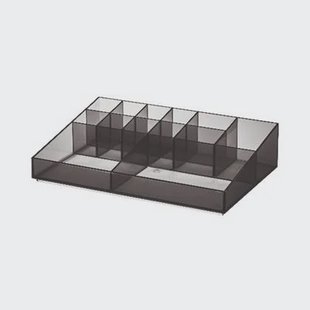 Make-up Organizer met 13 Vakken, 30.5 x 20.3 x 7.6 cm, Smoke - iDesign