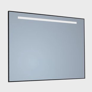 Spiegel Sanicare Q-Mirrors 120x70 cm Rechthoek Met Aan De Bovenkant LED Cold White, Omlijsting Aluminium incl. ophangmateriaal
