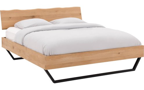 Goossens Bedframe Slade, Bedframe 140 x 220 cm hoofdbord organisch