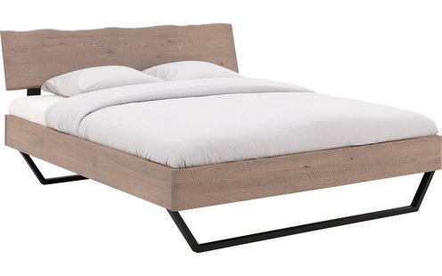 Goossens Bedframe Slade, Bedframe 140 x 220 cm hoofdbord organisch