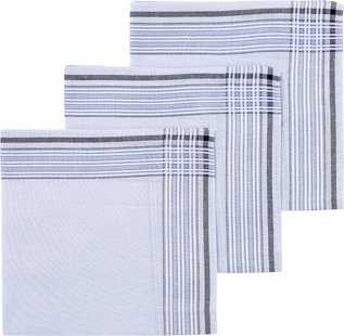 HEMA Zakdoeken blauw 40x40 - 3 stuks (blauw)