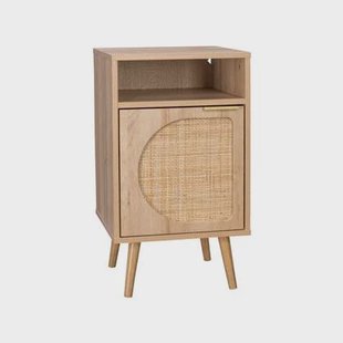 sweeek - Nachtkastje, houtdecor en afgeronde wandelstok