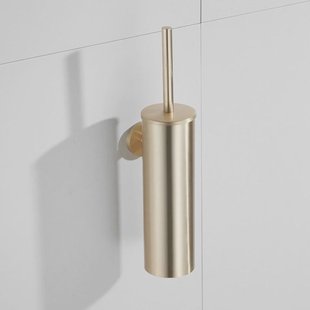 Toiletborstelhouder BWS Brass met Wandhouder Geborsteld Mat Goud