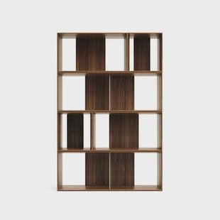 Kave Home - Set Litto van 6 modulaire planken in walnootfineer 101 x