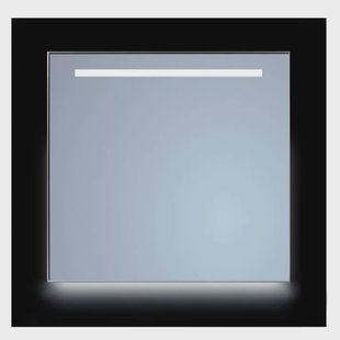 Spiegel Sanicare Q-Mirrors 65x70 cm Rechthoek met verlichting Aluminium