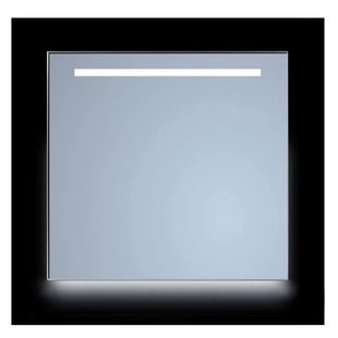 Spiegel Sanicare Q-Mirrors 60x70 cm Rechthoek Met Aan De Bovenkant & Onderzijde LED Warm White, Omlijsting Mat Zwart incl. ophangmateriaal Met Afstandsbediening Spiegel Sanicare Q-Mirrors 60x70 cm Rechthoek Met Aan De Bovenkant & Onderzijde LED Warm White, Omlijsting Mat Zwart incl. ophangmateriaal Met Afstandsbediening