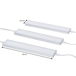 Prios Ashtonis LED meubelverlichting, set van 3, 20 cm