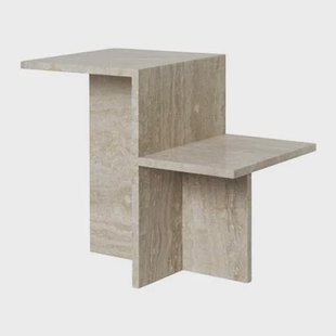 Ferm Living Distinct Bijzettafel - Travertine