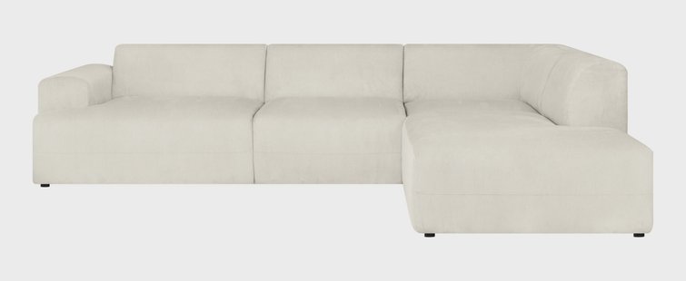 Hoekbank Sevilla XXL rechts ribstof | NADUVI Collection