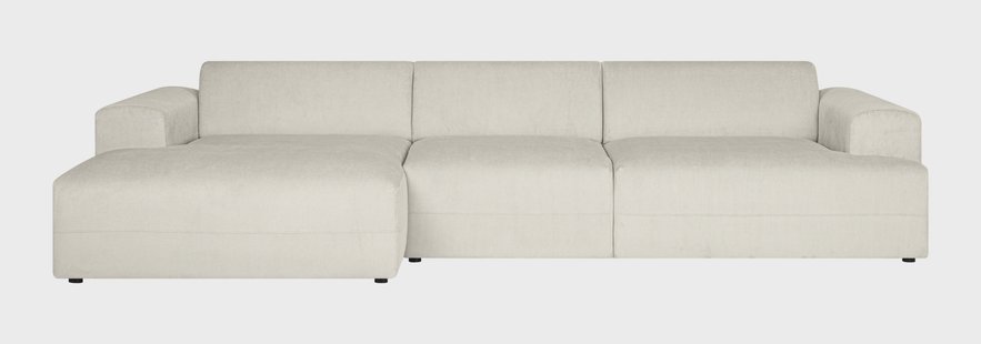 Hoekbank Sevilla XL links ribstof | NADUVI Collection