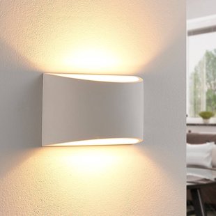 Lindby wandlamp Heiko, 20cm, set van 2, up/down, gips, wit Lindby wandlamp Heiko, 20cm, set van 2, up/down, gips, wit