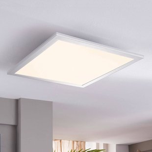 Lindby LED paneel Livel, set van 2, 4.000 K, 40 x 40 cm, zilver