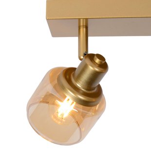 Lucide Plafondspot Bjorn, 2-lamps, goud/messing