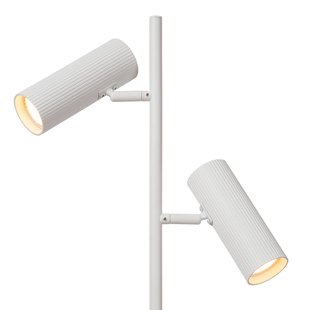 Lucide Club vloerlamp, verstelbaar, wit, metaal, 140 cm, GU10