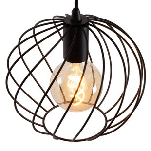 Lucide Hanglamp Danza, 1-lamp, Ø 25 cm, zwart
