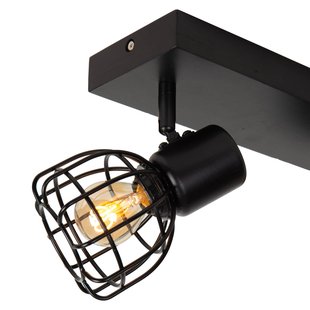 Lucide Plafondspot Filox, zwart, 2-lamps