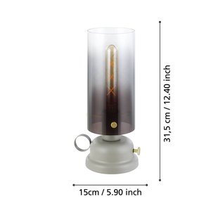 EGLO Tafellamp Gargrave in olielamp-ontwerp