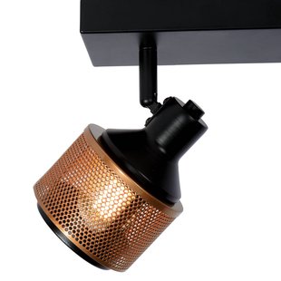 Lucide Plafondspot Rafa met roosterkap, 2-lamps