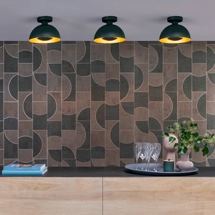 Lucide Plafondlamp Siemon van staal, Ø 25 cm, groen