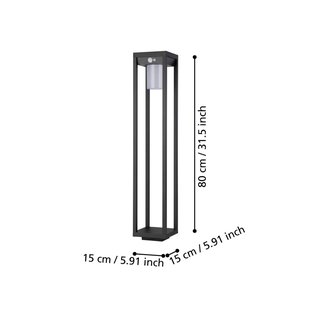 EGLO Solar-LED tuinpadverlichting Martano met sensor