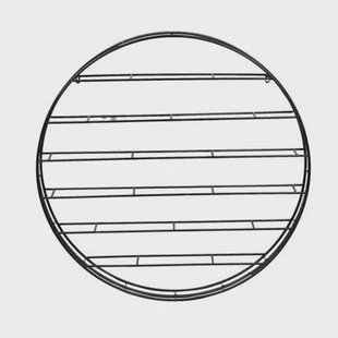 Vtw Living - Industrieel Wijnrek Rond - Zwart - Metaal - 80 cm