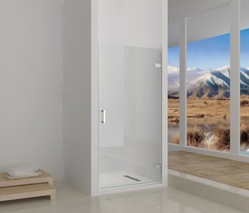 Sanitop Douchedeur Just Creating | Profielloos | 90cm | Omkeerbaar Helder Glas | Nisdeur Sanitop Douchedeur Just Creating | Profielloos | 90cm | Omkeerbaar Helder Glas | Nisdeur