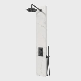 Thermostatisch Douchepaneel Brauer Gunmetal Edition 2-Weg Calacatta Gunmetal SET 01