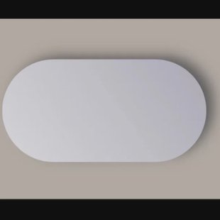 Spiegel Sanicare Q-Mirrors 40x100 cm Ovaal/Rond Met Rondom LED Warm White incl. ophangmateriaal