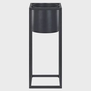 Beliani - IDRA - Plantenbak - Zwart - 15 cm - IJzer