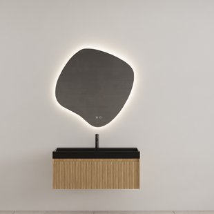 Badkamerspiegel Gliss Design Clio 80x80cm Met LED-Verlichting En Spiegelverwarming